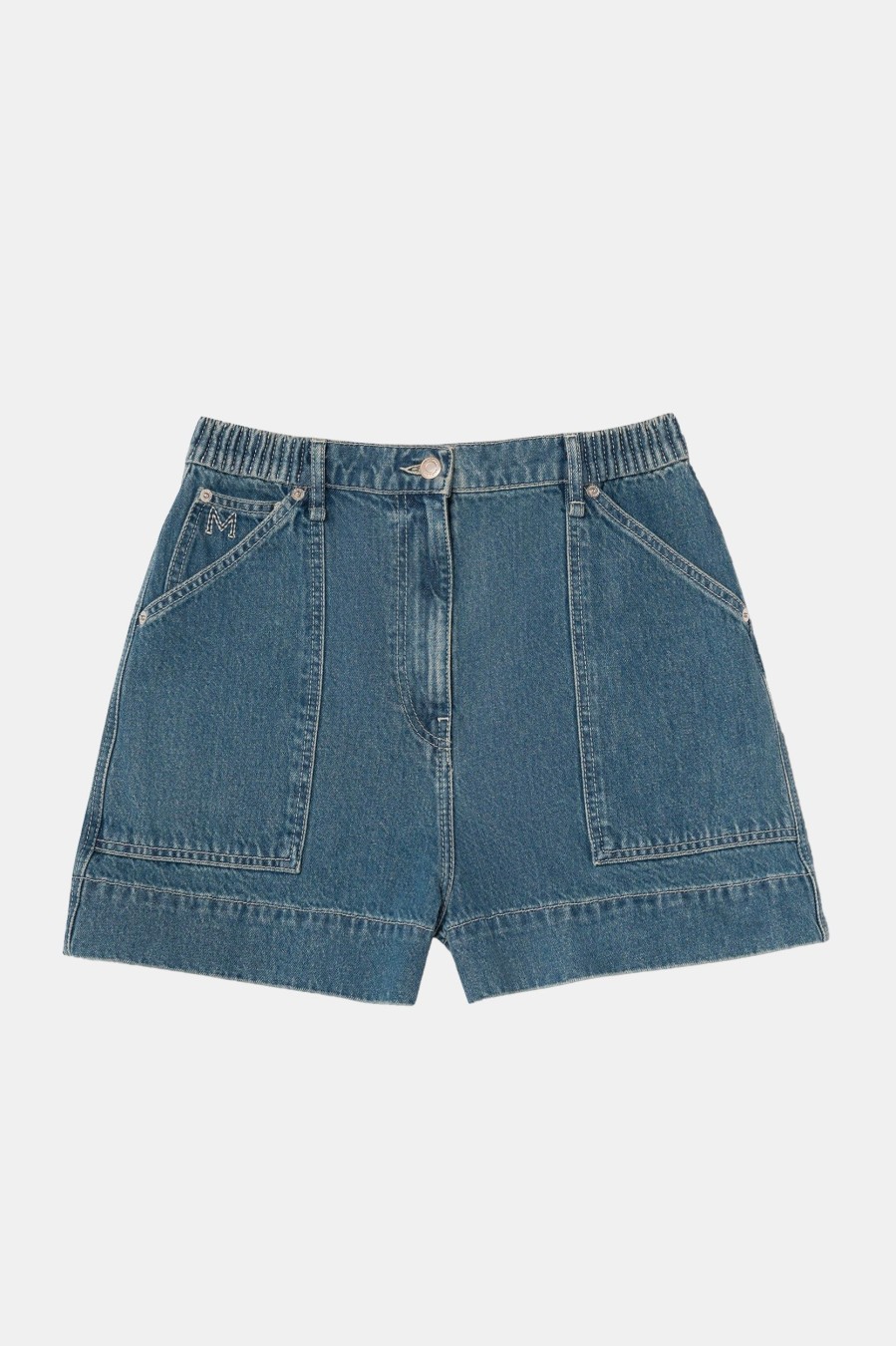 Jeans Merlette | Pollock Short In Mid-Blue Denim