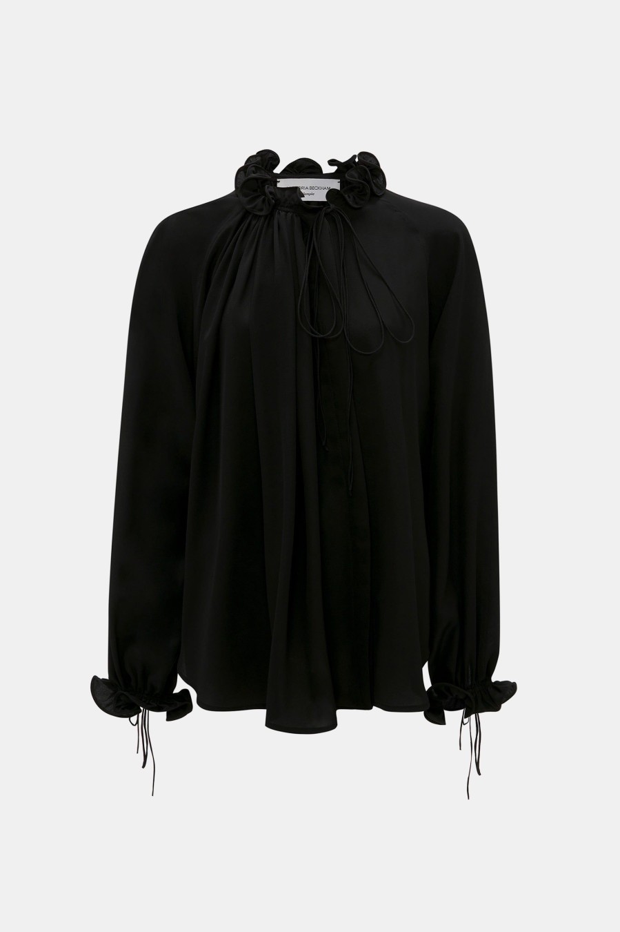 Tops And Shirts Victoria Beckham | Ruched Detail Blouse In Black