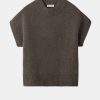 Knitwear And Sweaters Soft Goat | Round Neck Cashmere Top In Wood Brown