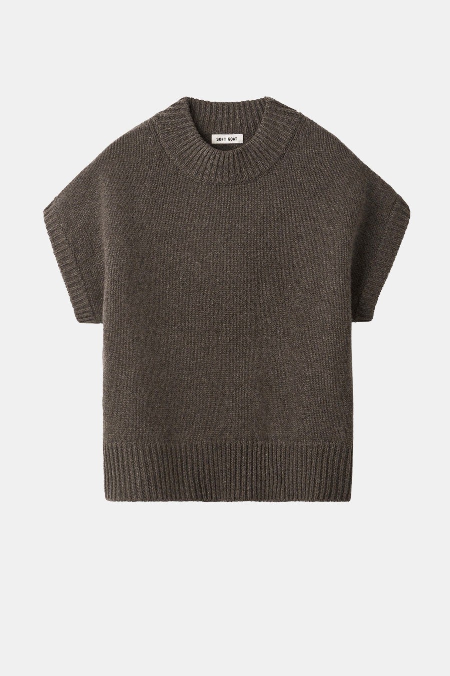 Knitwear And Sweaters Soft Goat | Round Neck Cashmere Top In Wood Brown