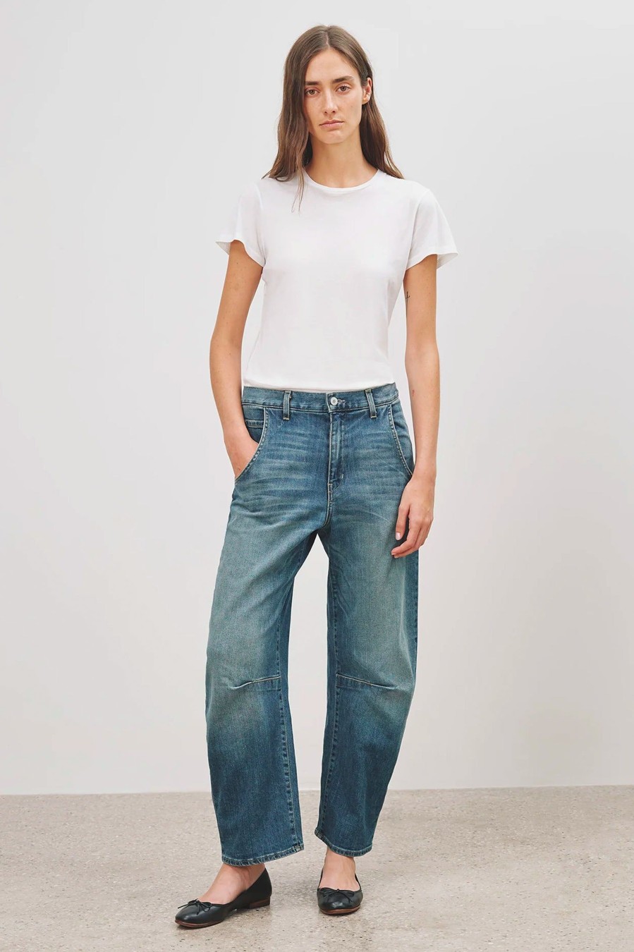 Jeans Nili Lotan | Emerson Jean In Classic Wash Denim