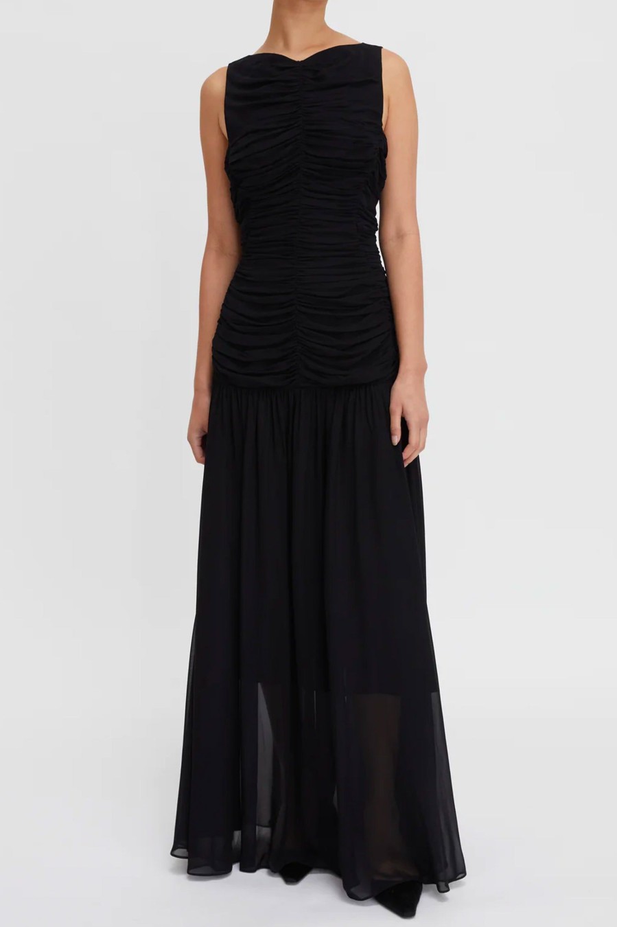 Dresses Lee Mathews | Lou Lou Maxi Dress In Black