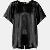 Tops And Shirts Lee Mathews | Stella Silk Raglan Tee In Black