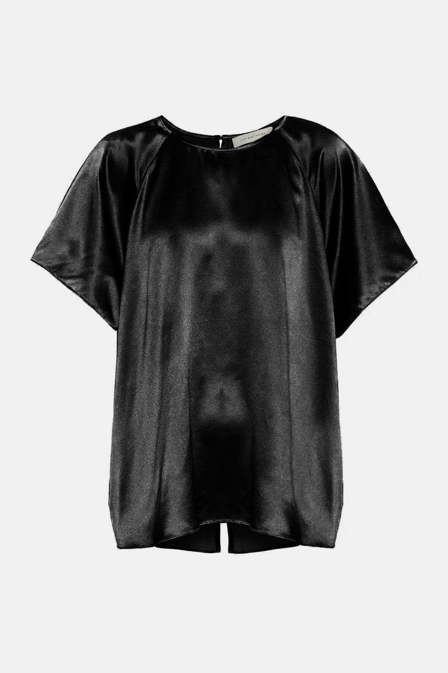 Tops And Shirts Lee Mathews | Stella Silk Raglan Tee In Black