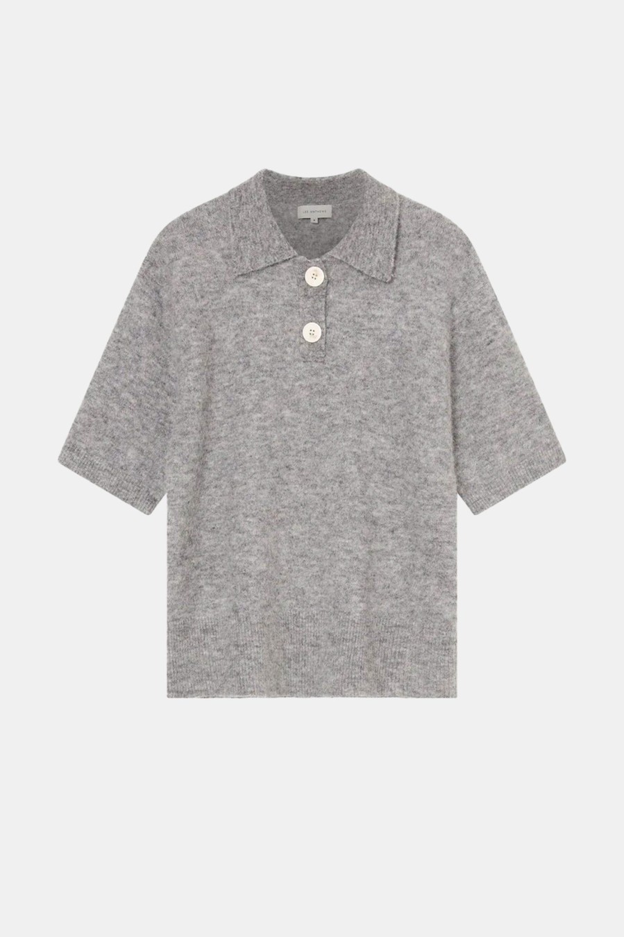 Knitwear And Sweaters Lee Mathews | Sawyer Knit Polo In Grey