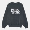 Knitwear And Sweaters Anine Bing | Jaci Sweatshirt Paris In Washed Black