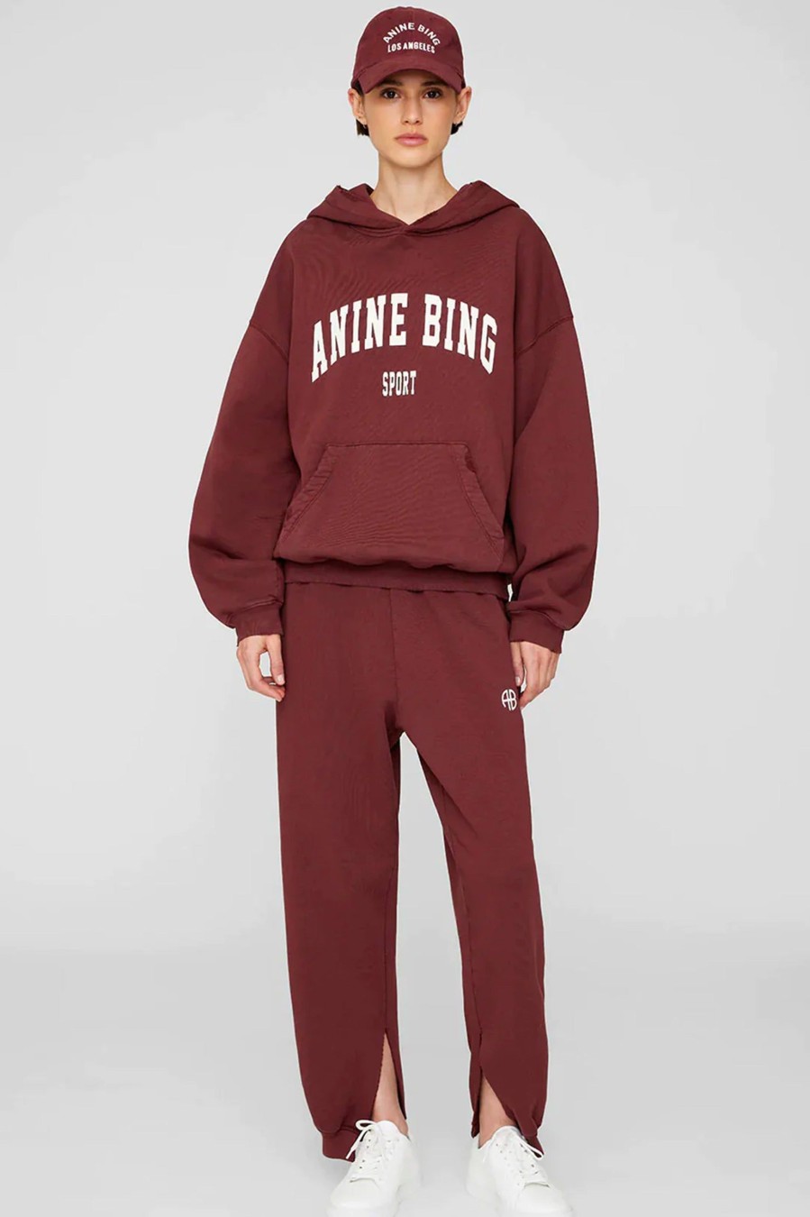 Activewear Anine Bing | Tyler Jogger In Dark Cherry Red