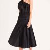 Dresses Merlette | Fleur Asymmetric Dress In Black