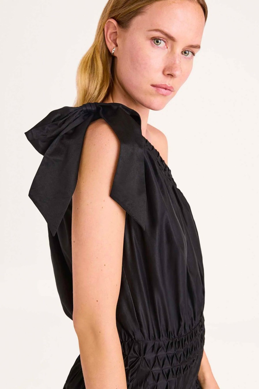 Dresses Merlette | Fleur Asymmetric Dress In Black