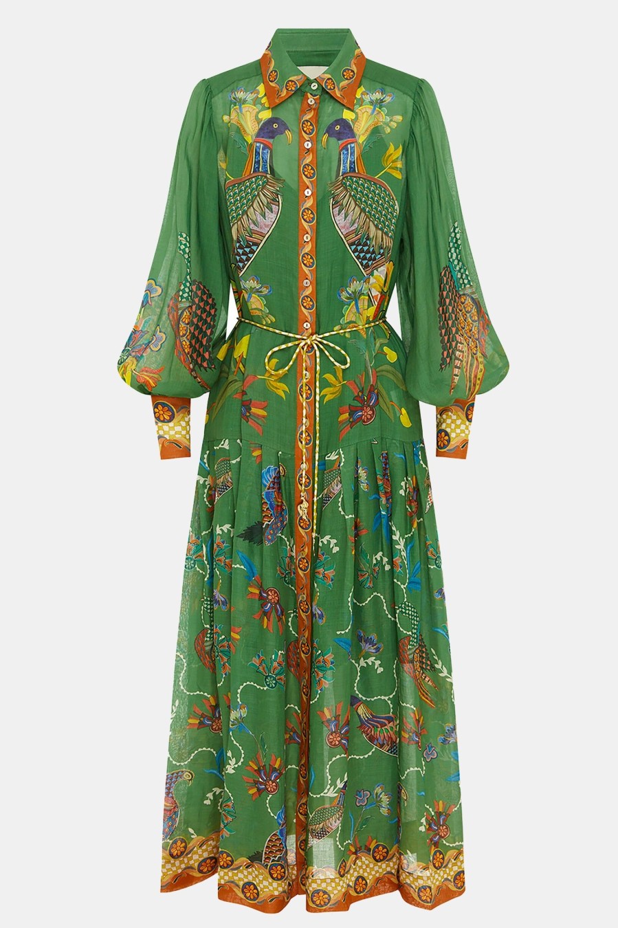 Dresses ALEMAIS | Birdie Shirtdress In Jade Green