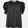 Tops And Shirts ULLA JOHNSON | Elli Top In Noir Black