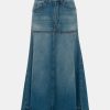 Denim Victoria Beckham | Patched Skirt In Vintage Wash Denim