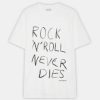 Tops And Shirts Anine Bing | Walker Tee Rock N Roll In Ivory Neutrals