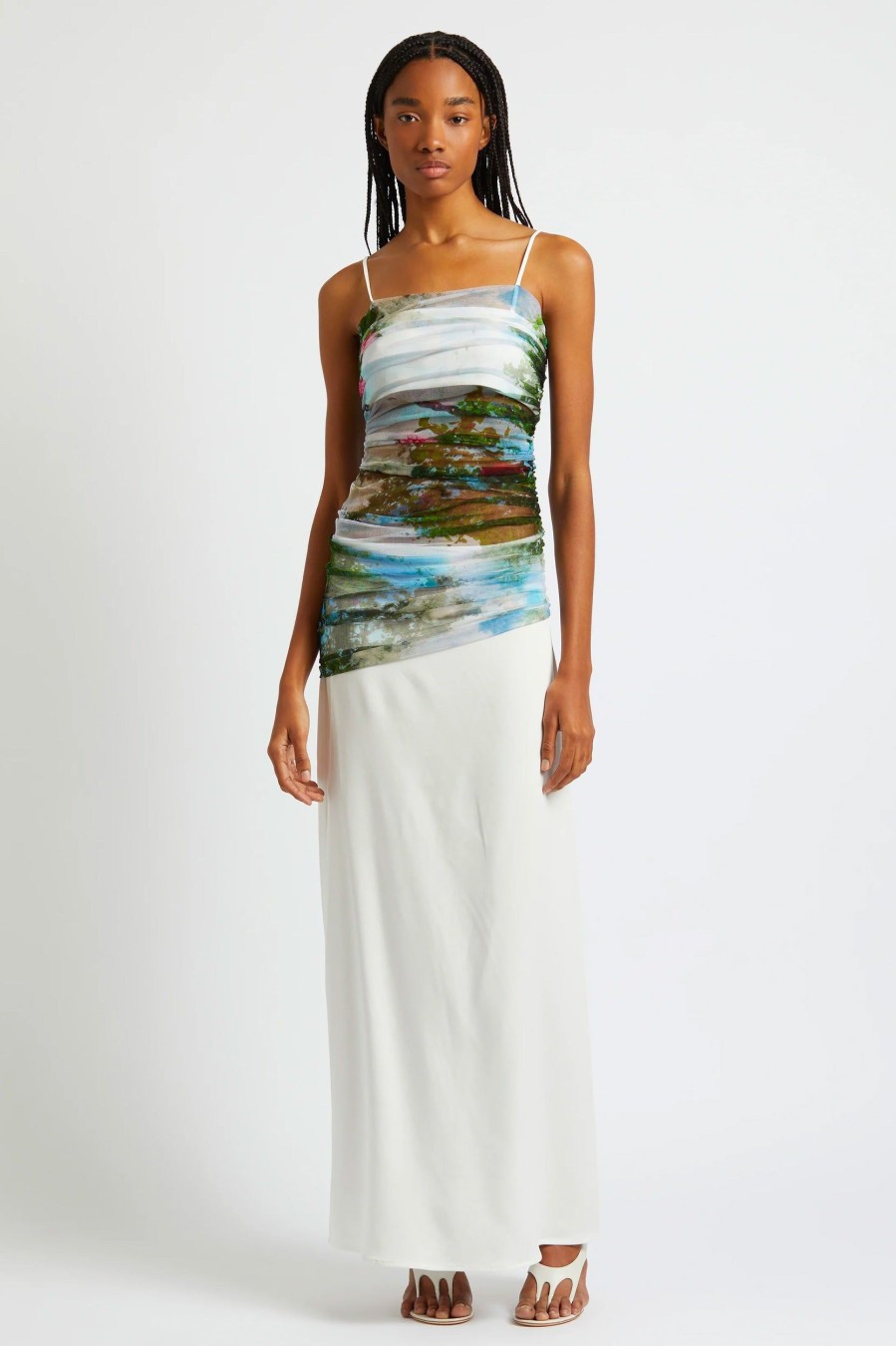 Dresses Christopher Esber | Lucid Sheer Panel Dress In Lucid Garden Multi