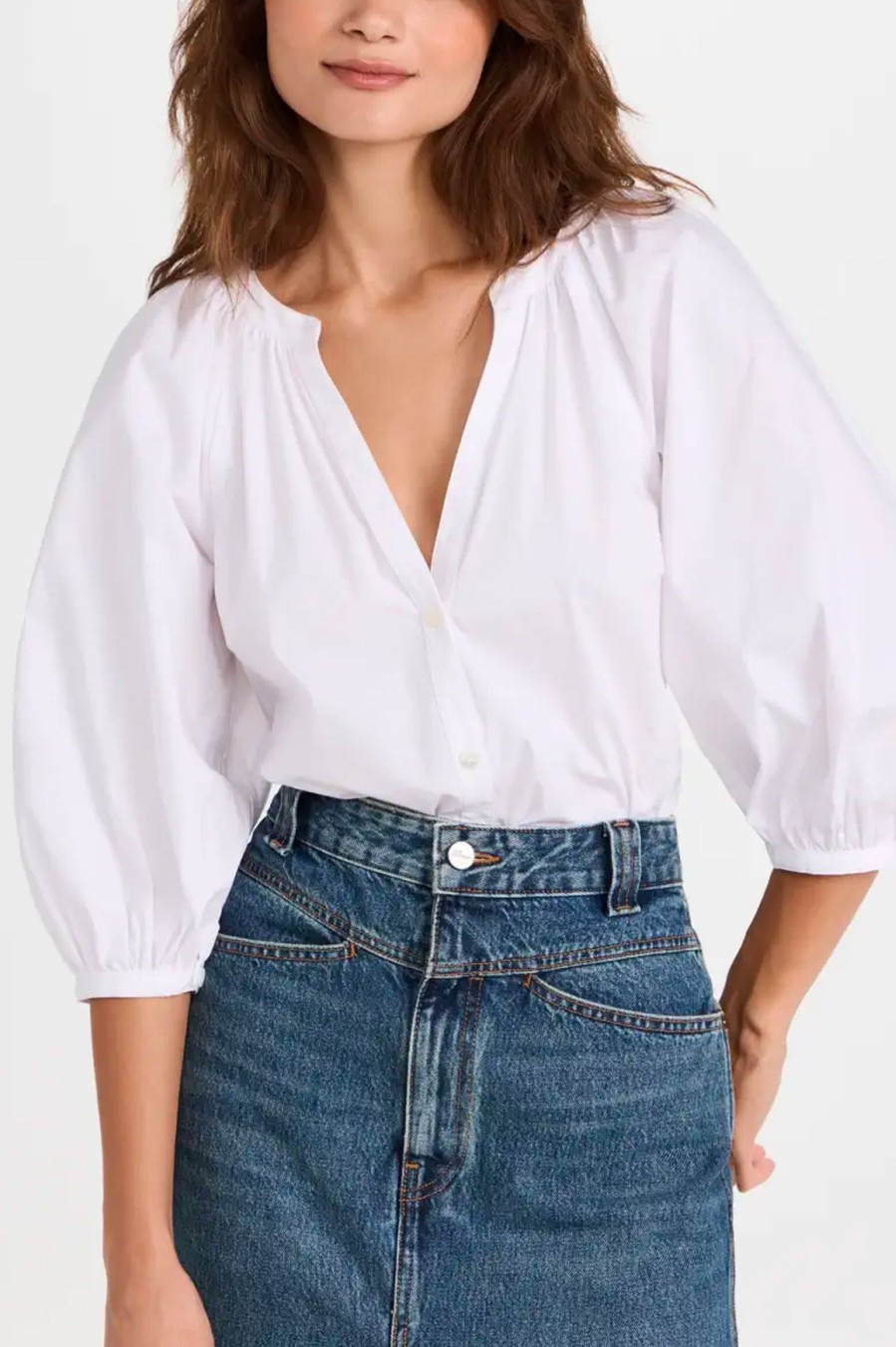 Tops And Shirts STAUD | New Dill Top In White