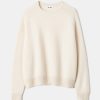 Knitwear And Sweaters Soft Goat | Boyfriend O-Neck Cashmere Sweater In Feather White Neutrals