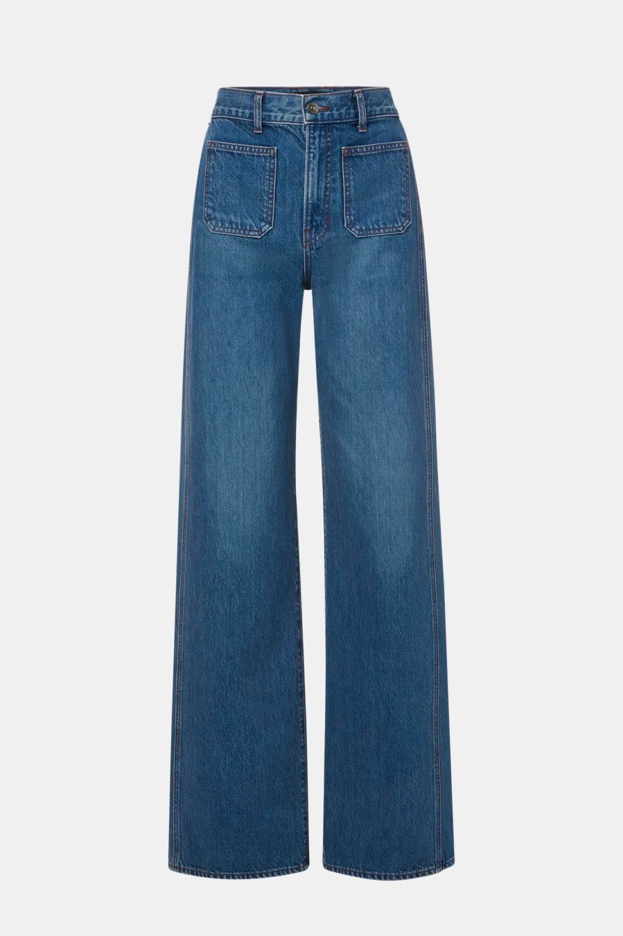 Jeans Veronica Beard | Taylor Wide-Leg Jean In Thriller Denim