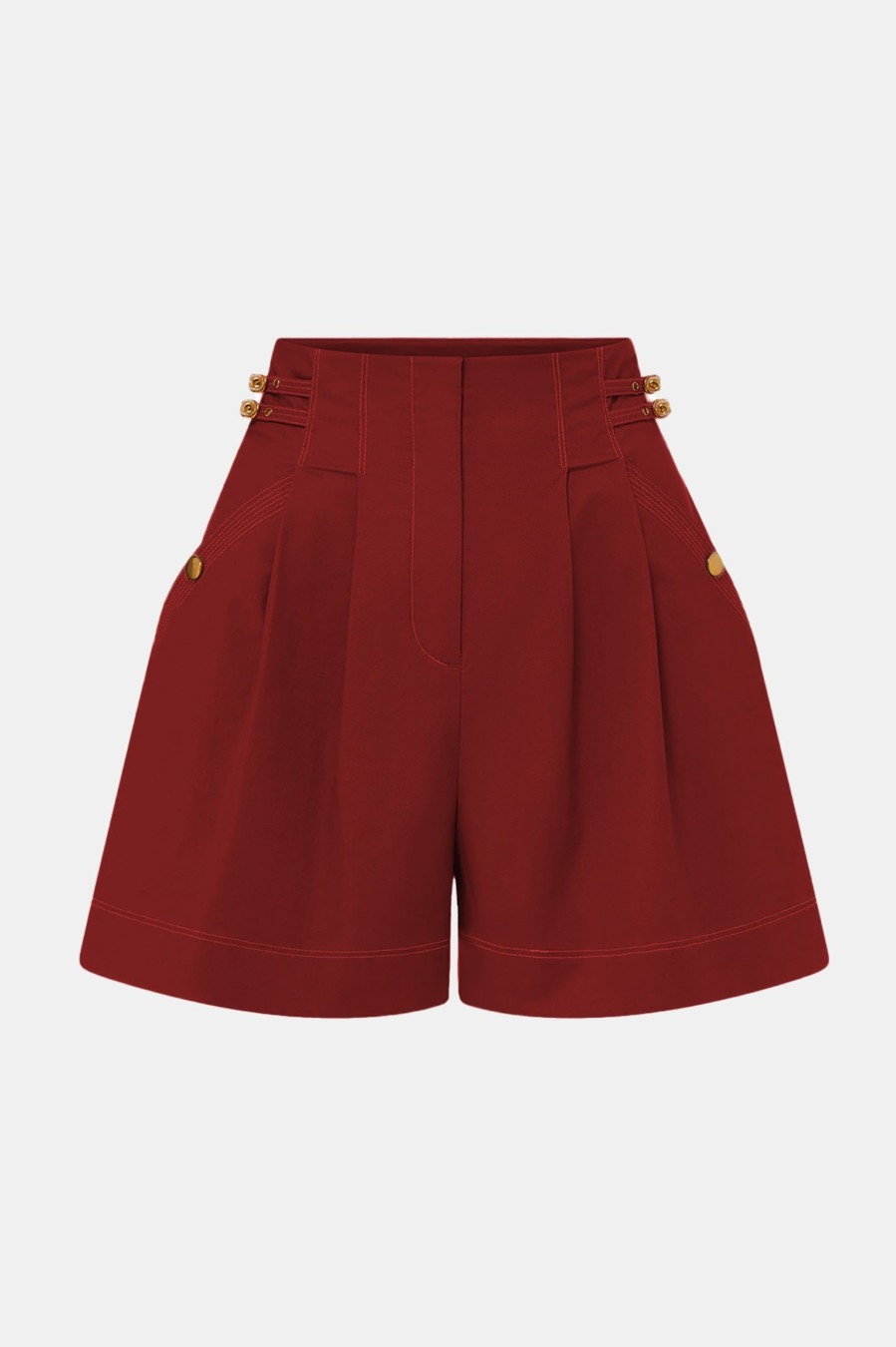 Shorts Veronica Beard | Jaffe Short In Deep Brick Red