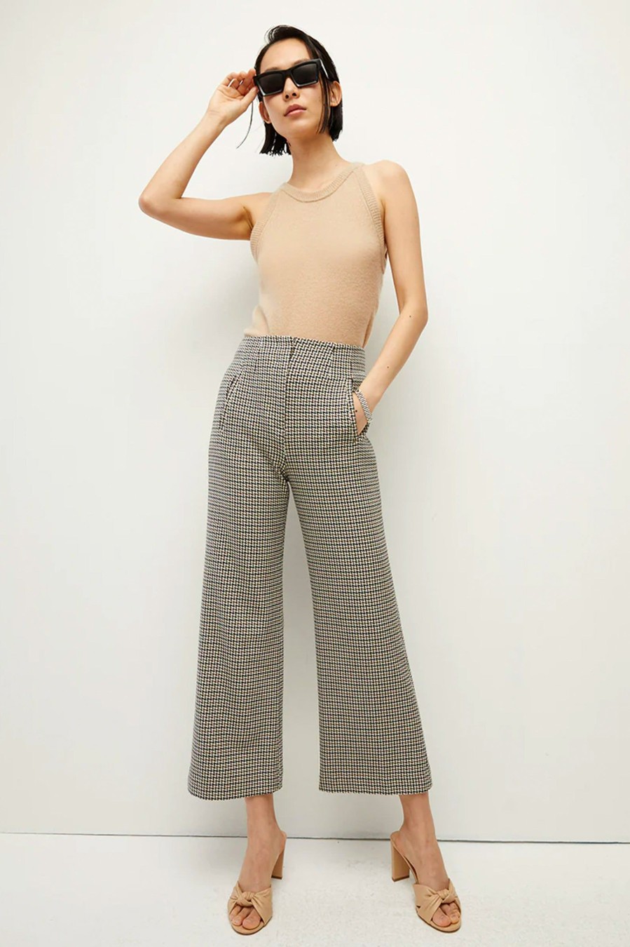 Trousers Veronica Beard | Dova Houndstooth Pant Multi