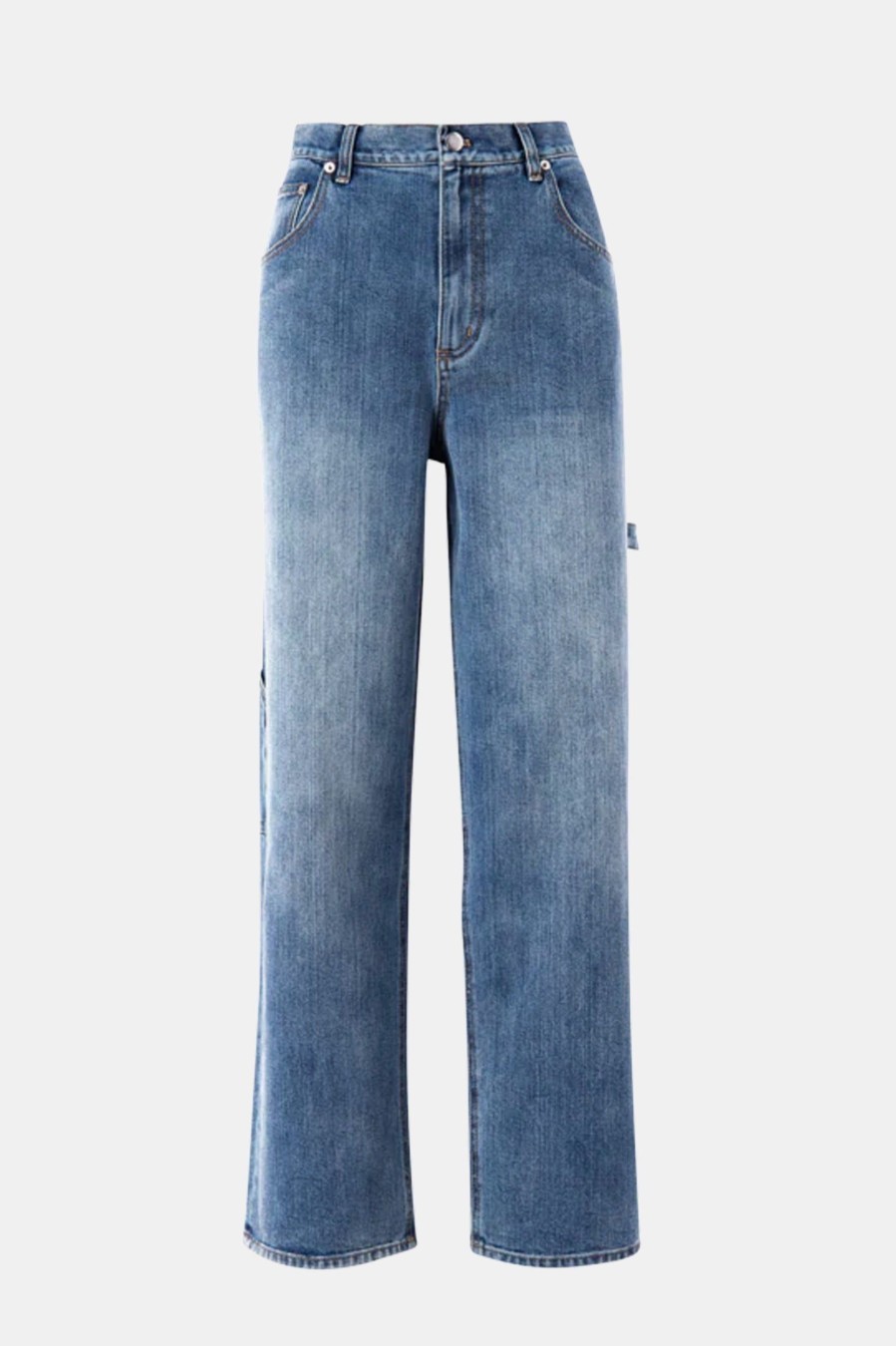 Jeans Tibi | Classic Wash Slouchy Carpenter Jean Denim