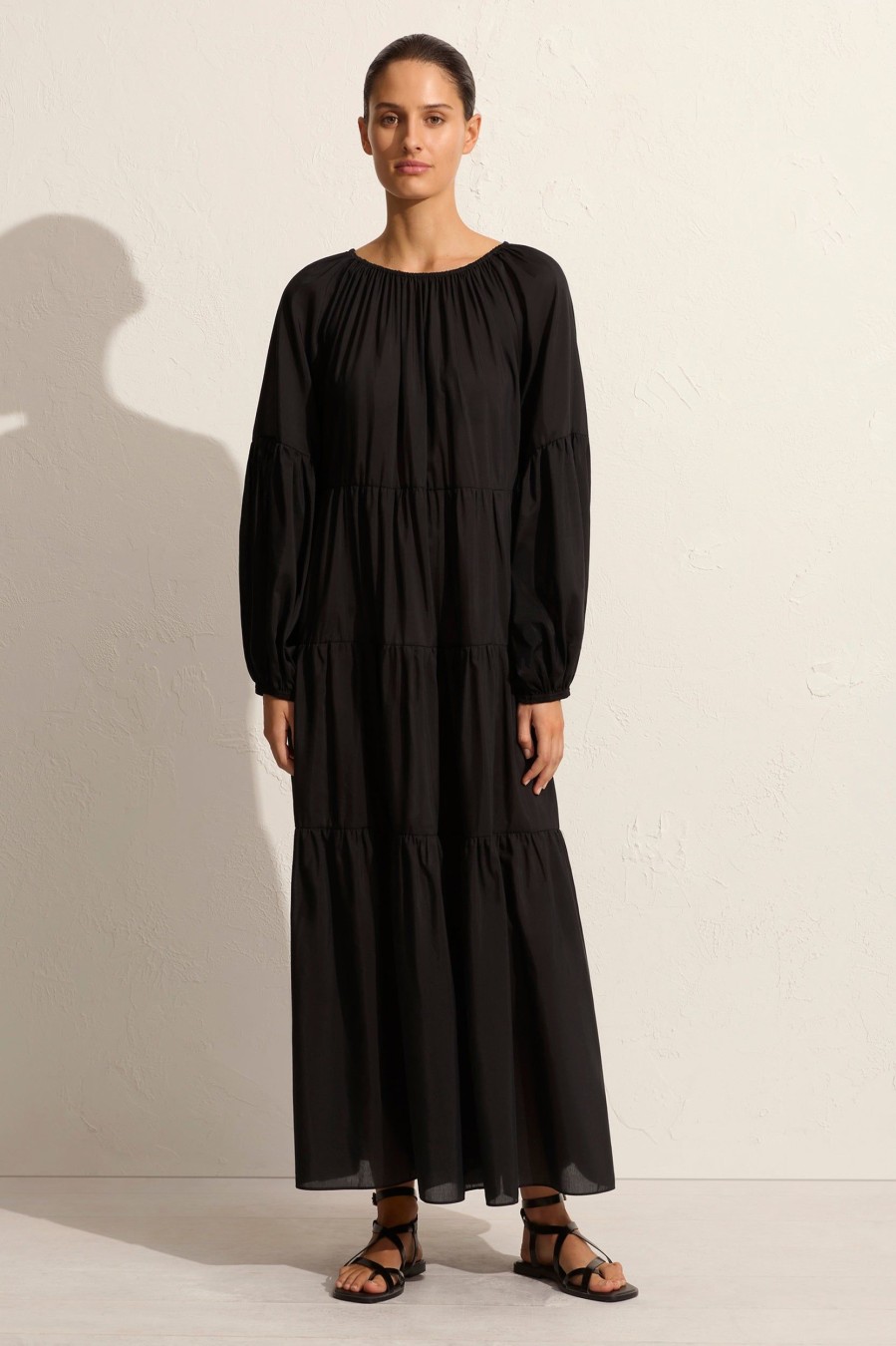 Dresses Matteau | Voluminous Tiered Dress In Black