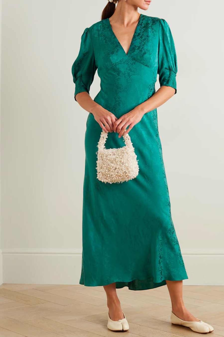 Dresses RIXO | Zadie Dress In Forest Blossom Green