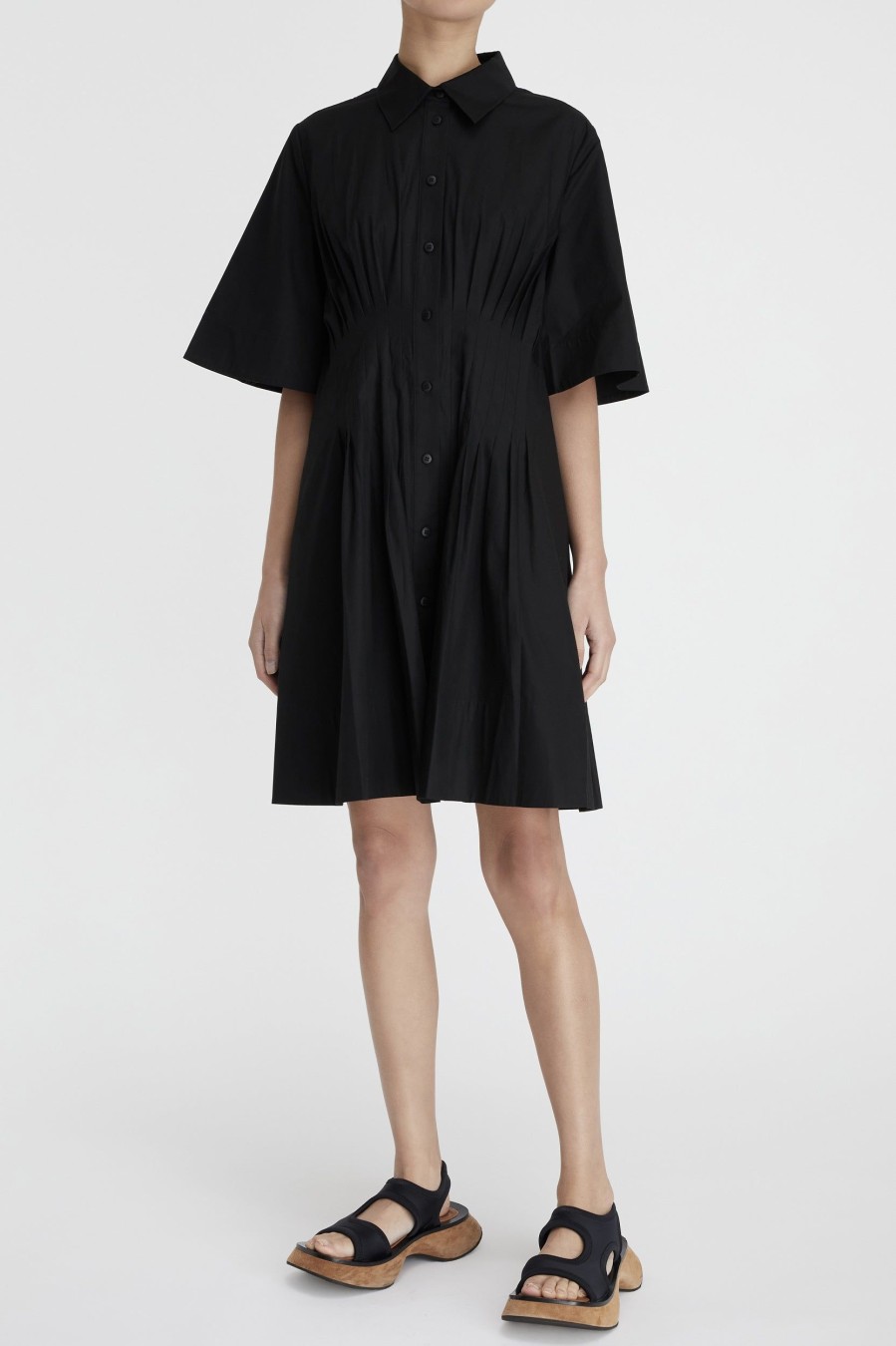 Dresses Lee Mathews | Rosa Mini Dress In Black Dresses