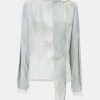 Tops And Shirts Victoria Beckham | Scarf Neck Blouse In Feather White Neutrals