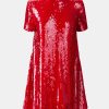 Dresses STAUD | Mini Ilana Dress In Poinsettia Red