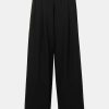 Trousers Theory | Wide Leg Pleat Pant In Black