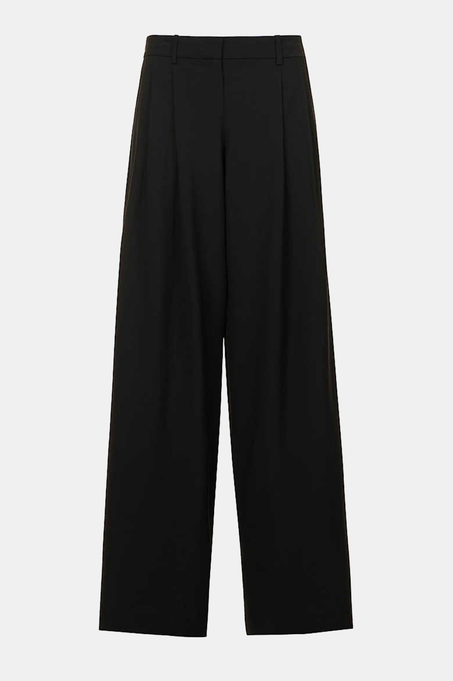 Trousers Theory | Wide Leg Pleat Pant In Black