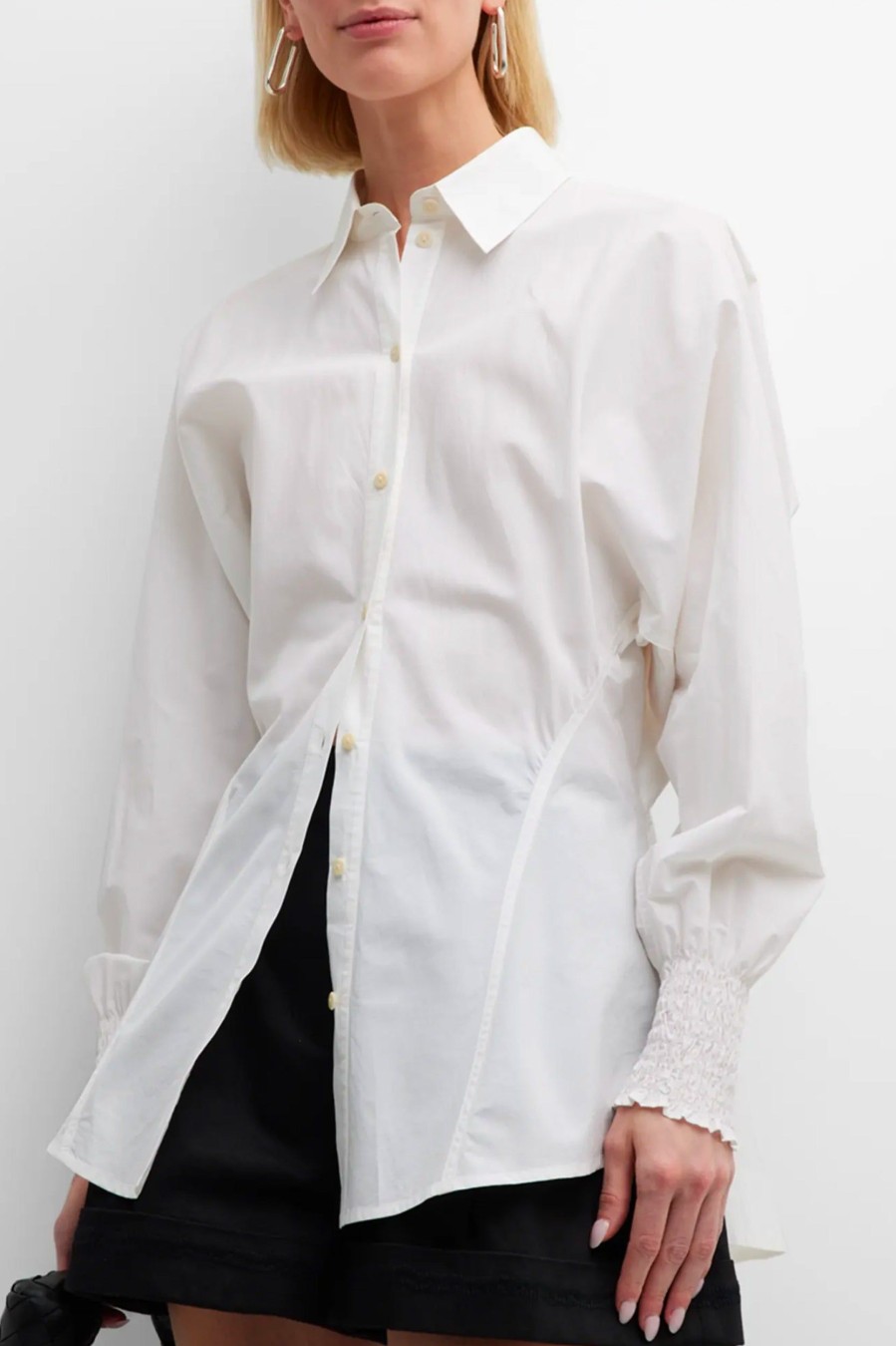 Tops And Shirts Merlette | Orient Fitted Shirt In White