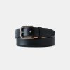 Accessories Tibi | Classic Men'S Leather Belt Black