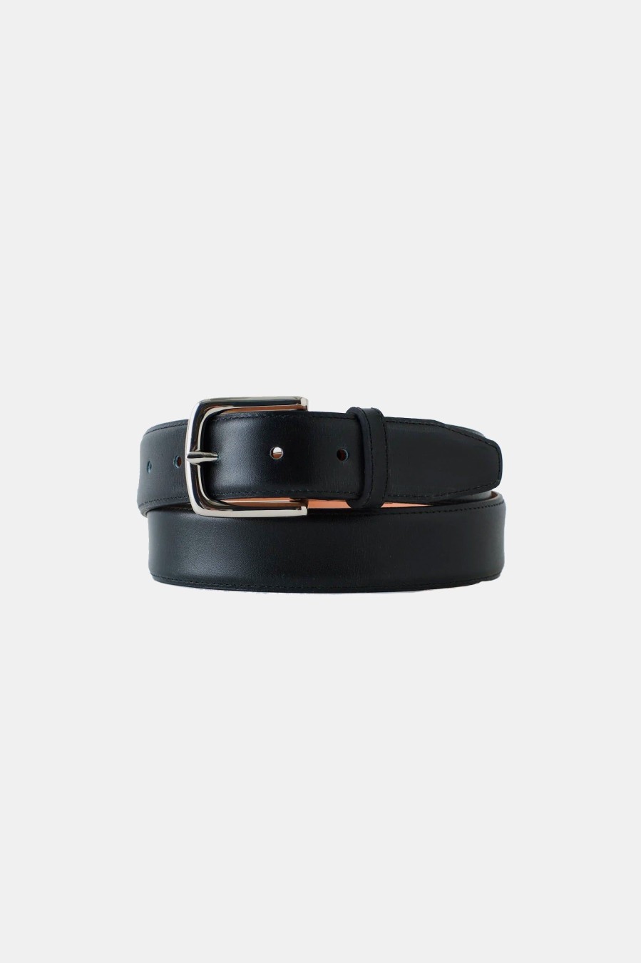 Accessories Tibi | Classic Men'S Leather Belt Black