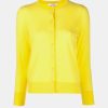 Knitwear And Sweaters Tibi | Skinlike Mercerized Wool Cardigan In Yellow