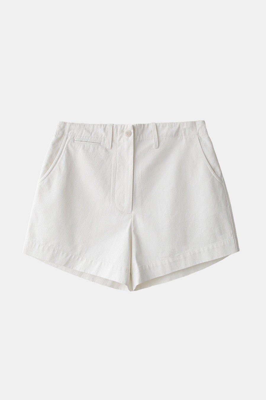 Shorts Nothing Written | Chino Mini Cotton Short In White Neutrals