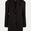 Coats And Jackets Anine Bing | Quinn Blazer In Cashmere Blend Black