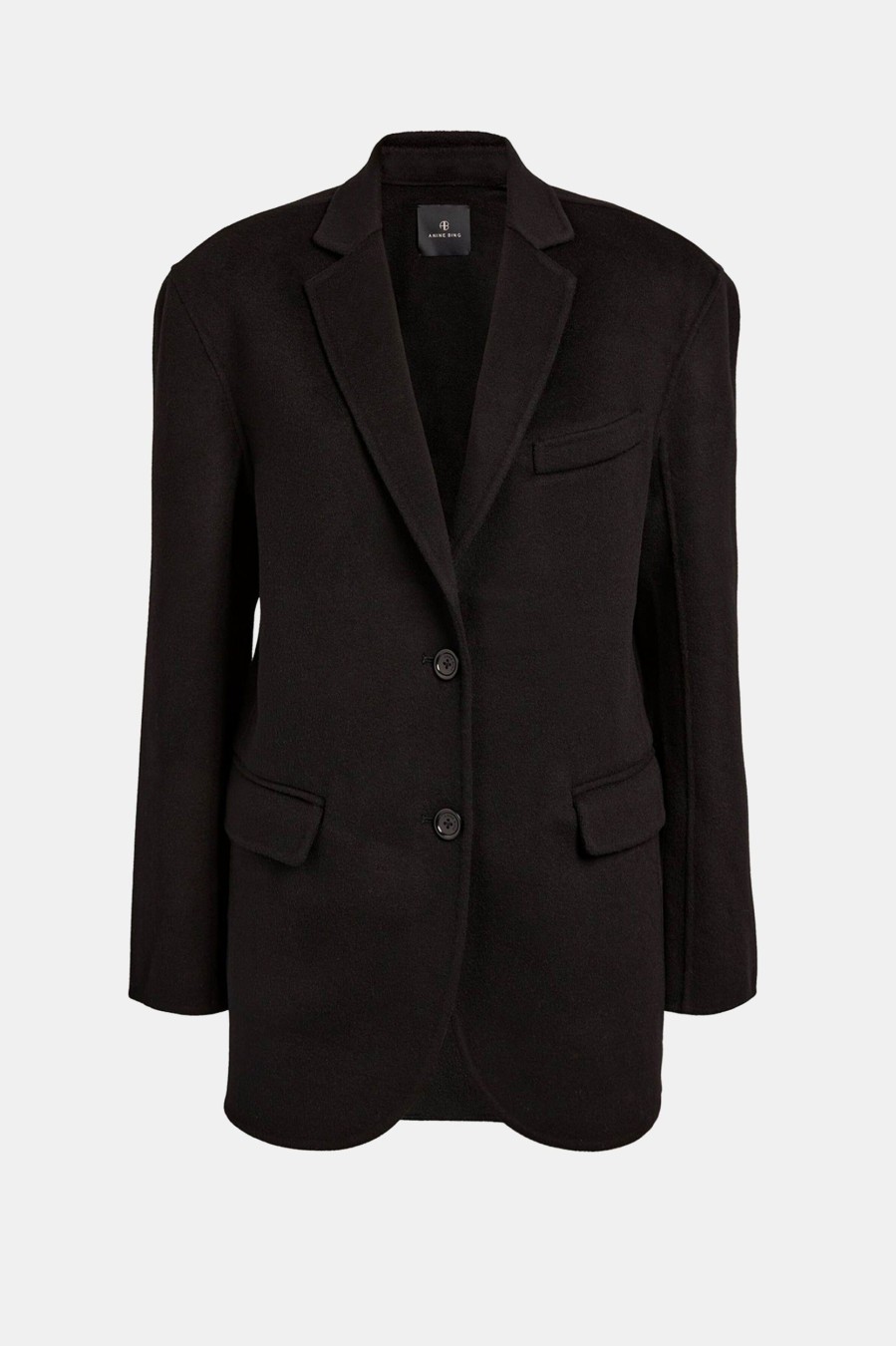 Coats And Jackets Anine Bing | Quinn Blazer In Cashmere Blend Black