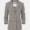 Coats And Jackets Veronica Beard | Berkshire Houndstooth Dickey Blazer Multi