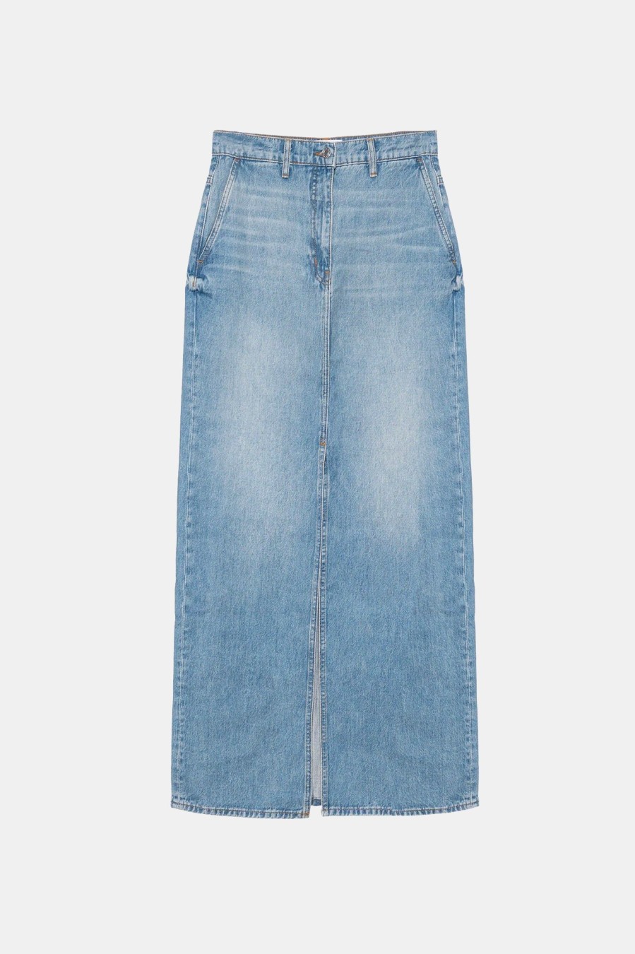 Denim Derek Lam 10 Crosby | Lu High Rise Maxi Skirt In Denim