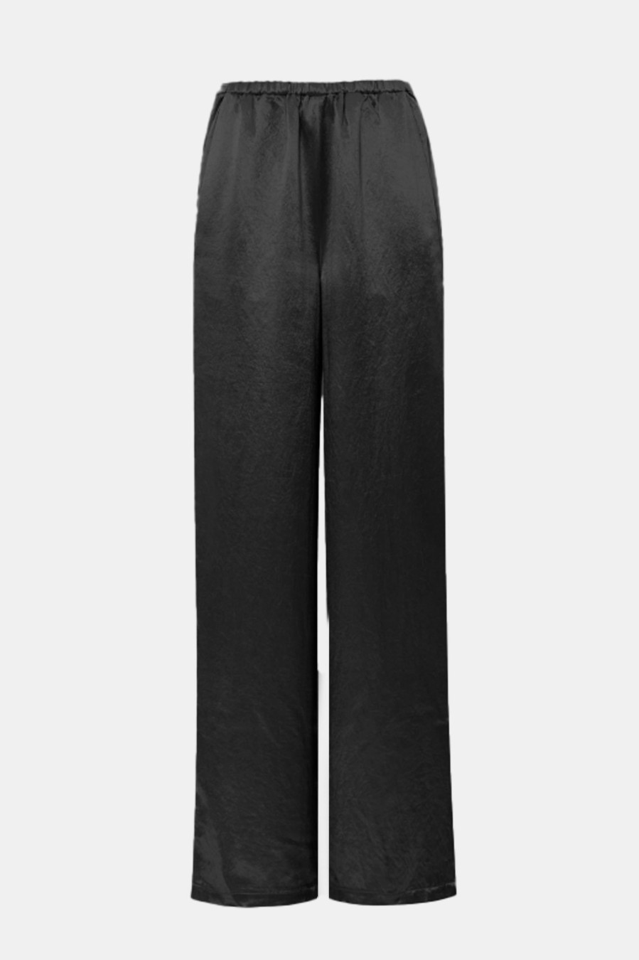 Trousers Tibi | Sion Satin Wide Leg Pant In Black