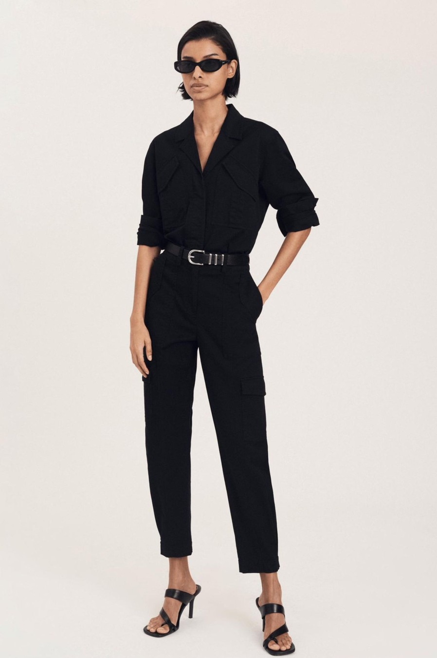 Trousers Derek Lam 10 Crosby | Elian Utility Pant In Black