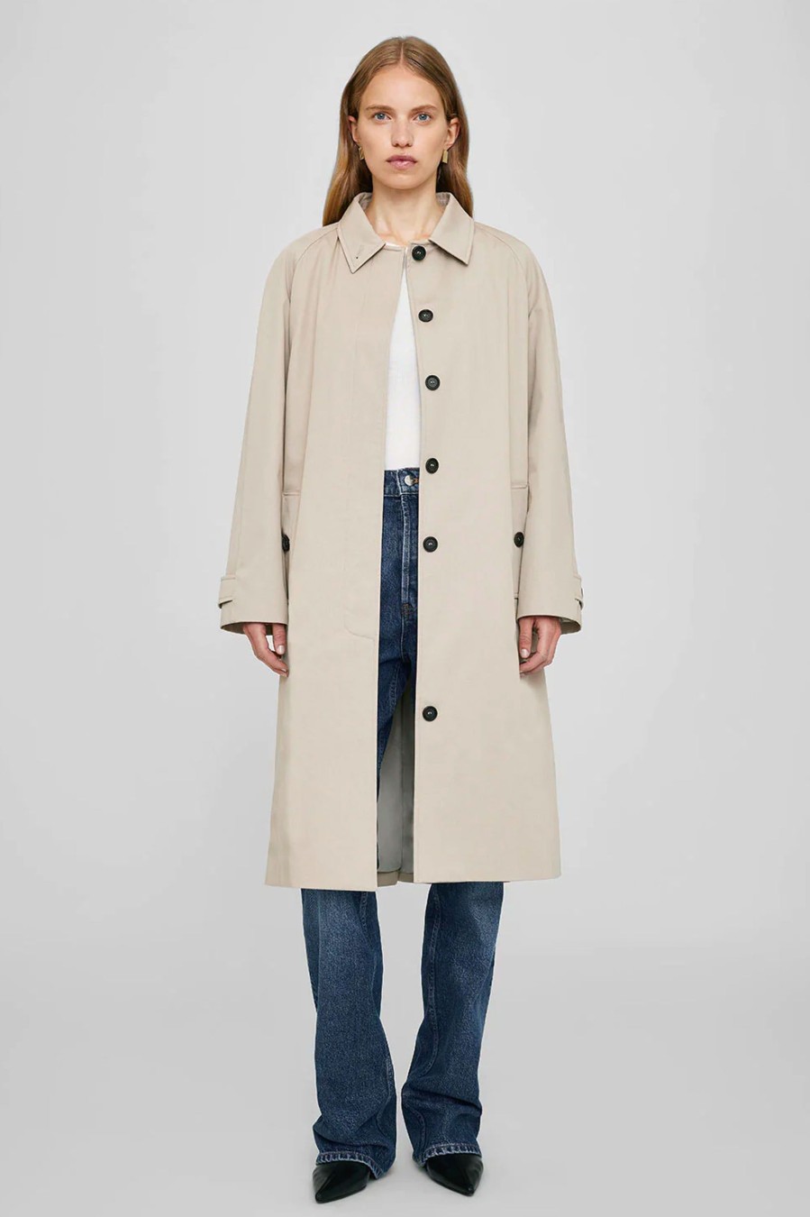 Coats And Jackets Anine Bing | Randy Trench In Beige Neutrals