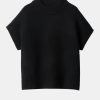 Tops And Shirts Soft Goat | Round Neck Cashmere Top In Black