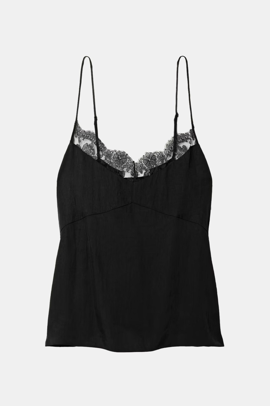 Tops And Shirts Tibi | Lace Slip Cami In Black