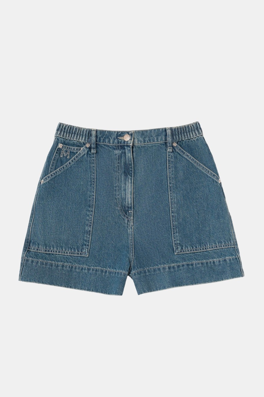 Shorts Merlette | Pollock Short In Mid-Blue Denim