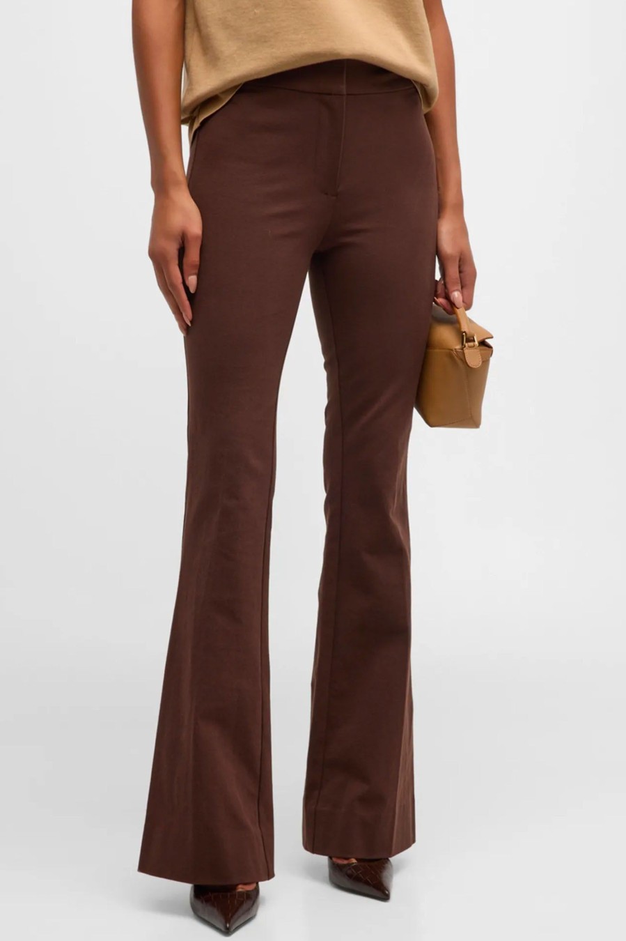 Trousers Derek Lam 10 Crosby | Crosby Flare Trouser In Chocolate Brown