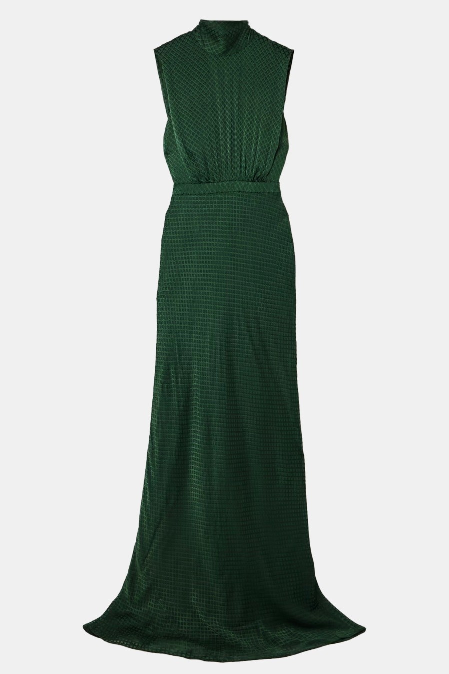 Dresses Saloni London | Fleur Dress In Emerald Green