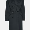 Coats And Jackets Theory | Double Belted Trench Coat In Lead Black