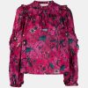 Tops And Shirts ULLA JOHNSON | Manet Blouse In Snapdragon Pink